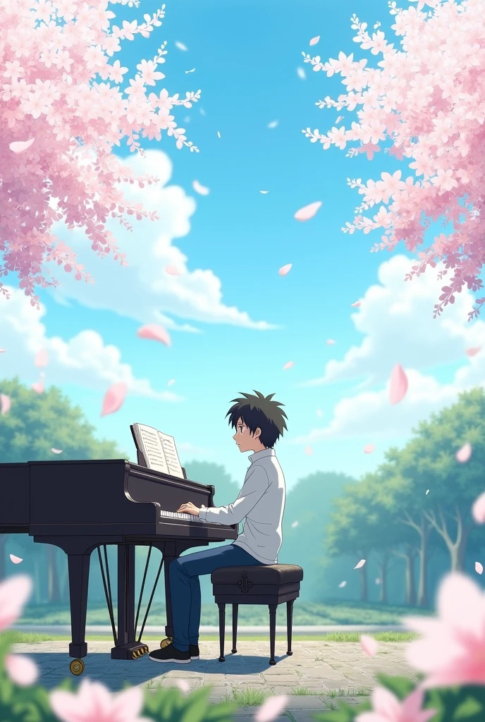 Your lie in april wallpaper 
