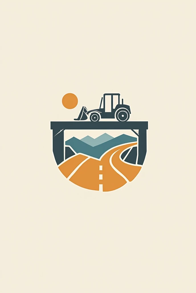 Road and bridge equipment factory simple logo