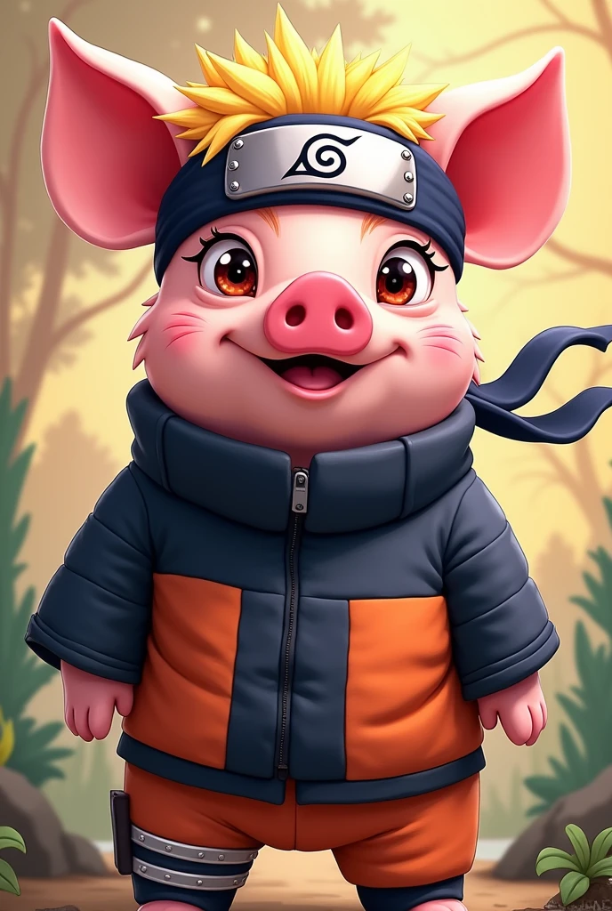 a pig , face , Naruto