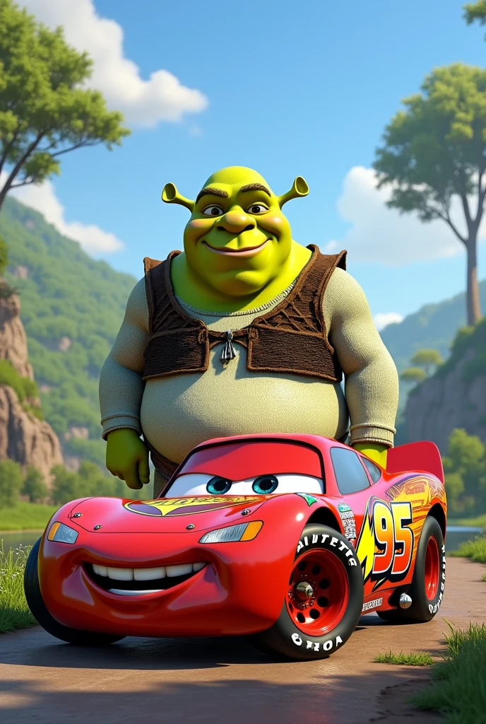 Shrek and McQueen