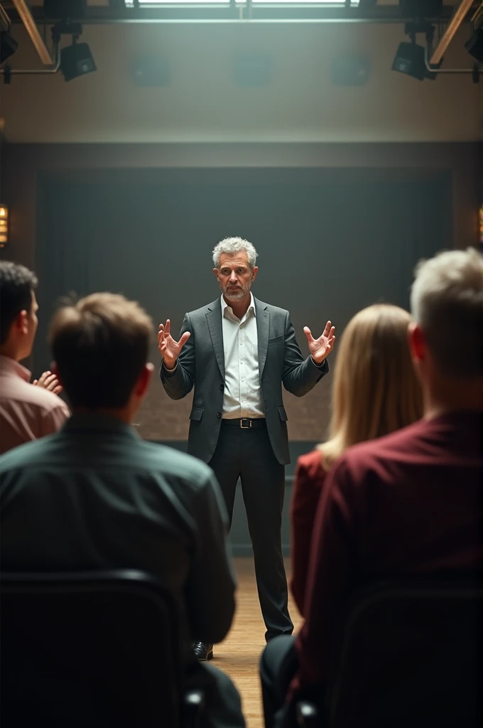 a man is talking