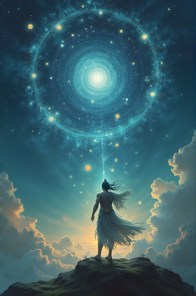 Tungkung langit (god) Then in desperation, he took his wife's jewels and scattered them in the sky. He hoped that when should see them she might he induce so return home