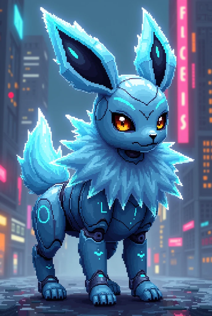 Glaceon robot pixel art