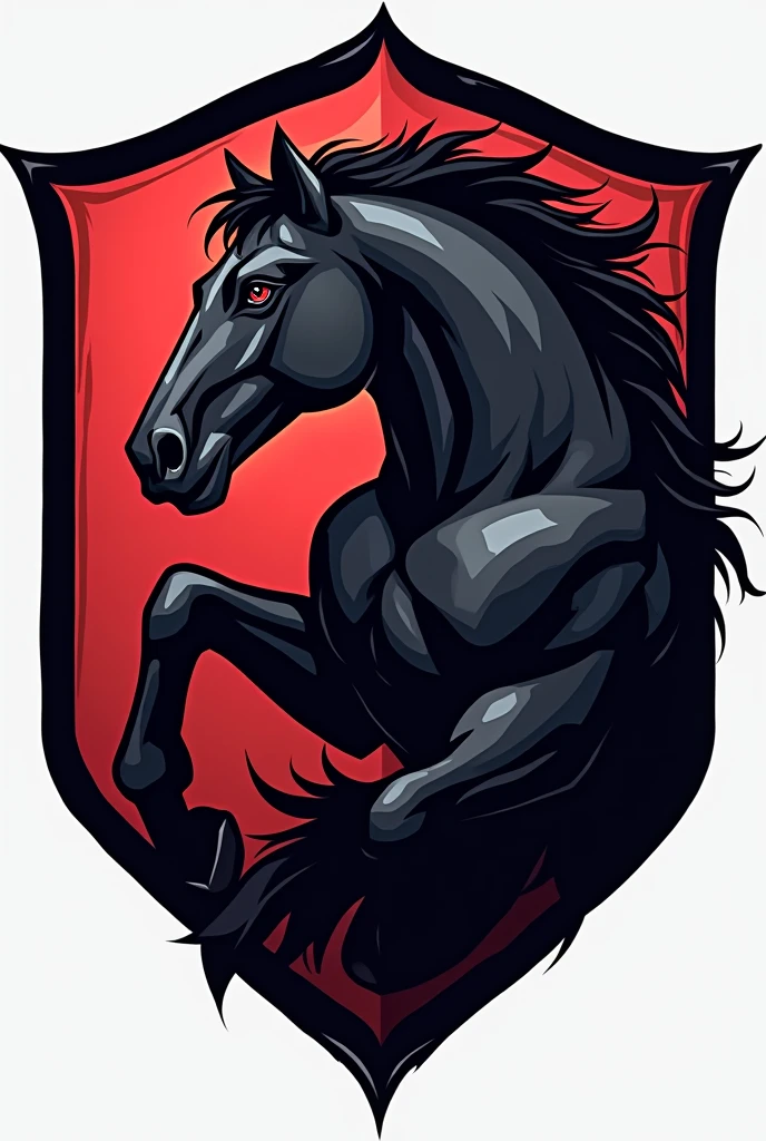 Erstelle ein Performanceful and dynamic logo for a brand featuring a strong, aggressive muscular horse as central figure, symbolizes strength, Performance, and determination. The horse should have well-defined muscles that convey energy and dominance, embodies strength and superiority.
Use sharp, Angular lines, to emphasize the horse's muscular physique and create a feeling of intensity.
Integrate bold, Dark tones like black, tiefrot, or metallic