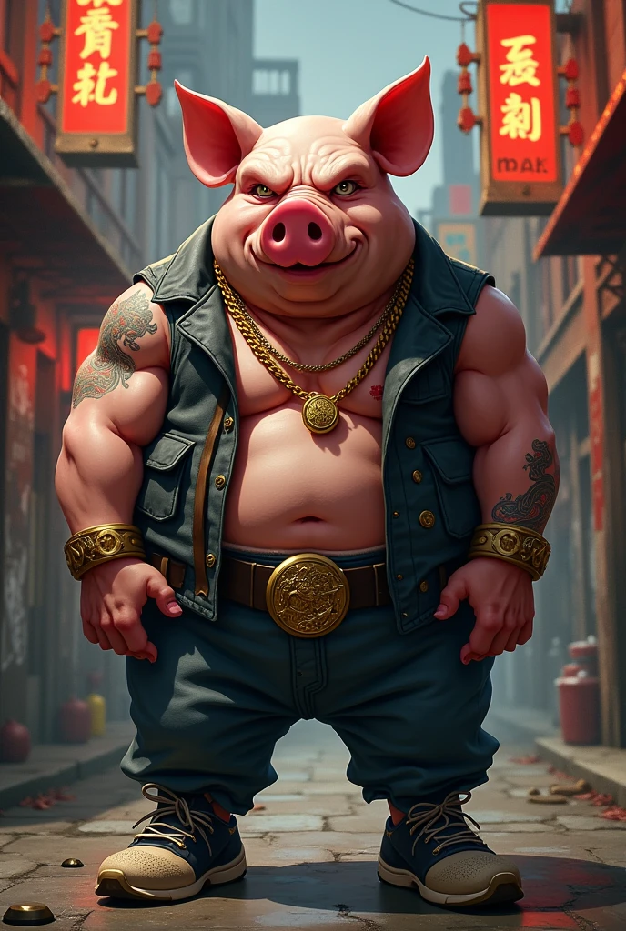 a pig ,thug Chinese style 