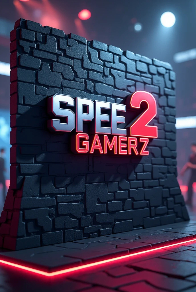 Gaming background strate wall with the name of spee2 gamerz