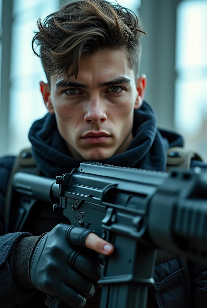 Xr_harman_1 instagram id hd font with future style with ak 47 gun boy
