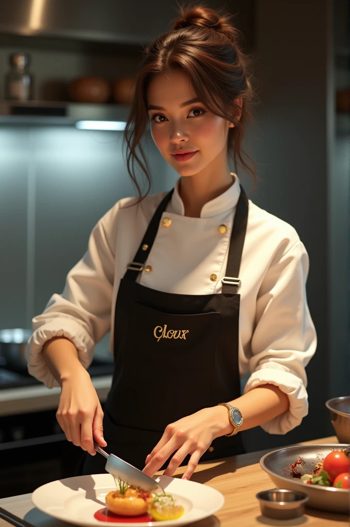 A cool sexy girl cook