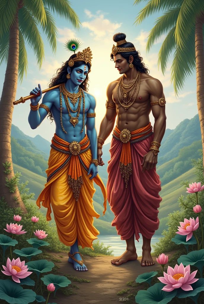 Lord krishna with balram