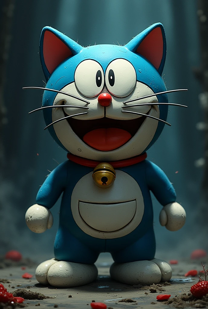 (ultra detailed), Delicate Doraemon、(Tattoo:1.5)、Evil look