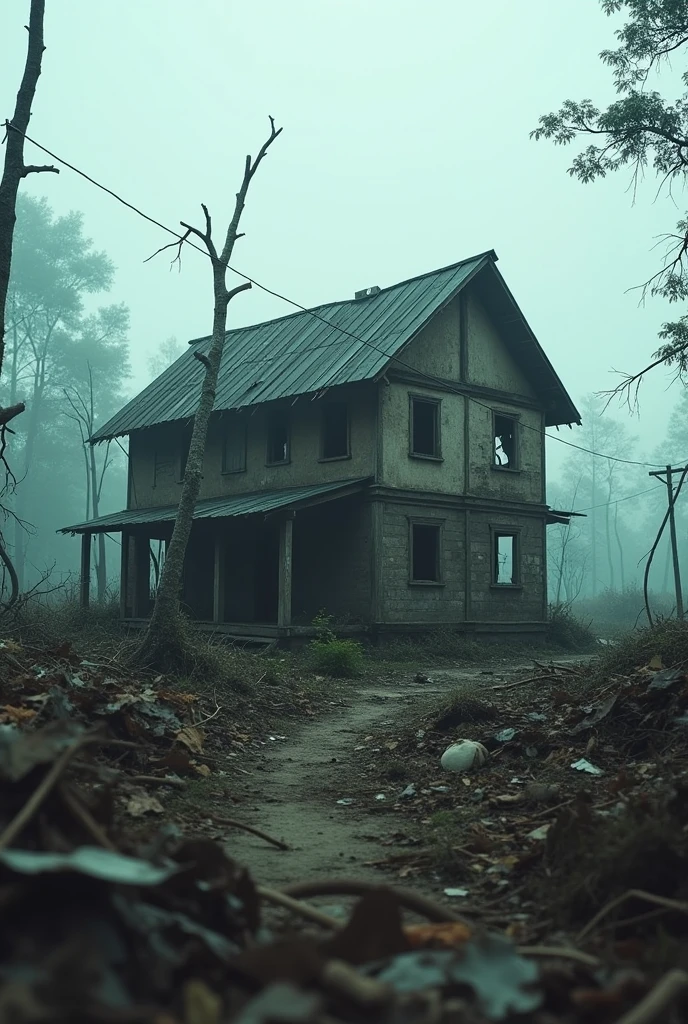 broken house after super typhoon philippines