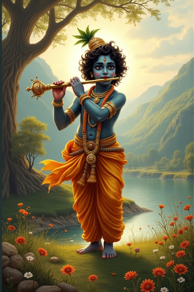 Krishna bhagwan with basuri
