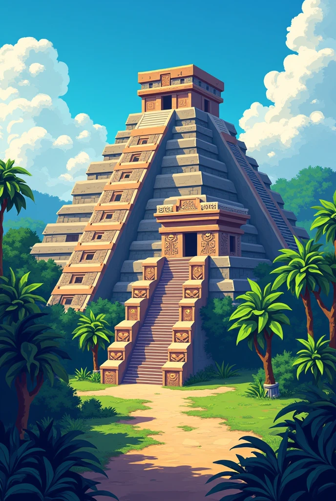 Mayan pyramids pixel