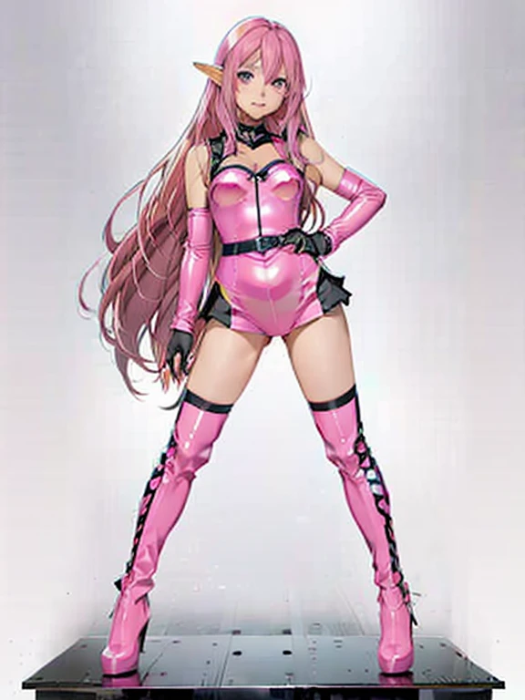 Wearing pink clothes、Anime girl with long hair and purple boots, Shiny pink armor, Zodiac Knight Girl, inspired Written by Hiromu Arakawa, portrait Zodiac Knight Girl, Shiny pink armor, Streamlined pink armor, Princess Intergalactica, Very detailed fan art, Elf Princess Knight, High-quality artwork, Written by Hiromu Arakawa, Beautiful black magician girl, Run