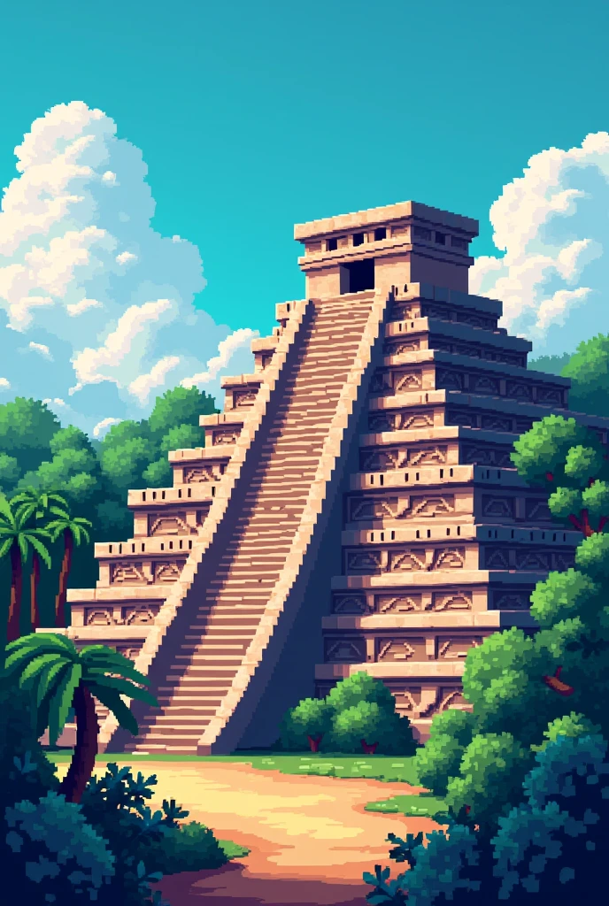 Mayan pyramids pixel