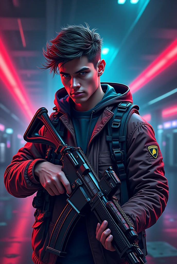 Xr_harman_1 instagram id hd font with future style with ak 47 gun boy logo with lamborghini svj