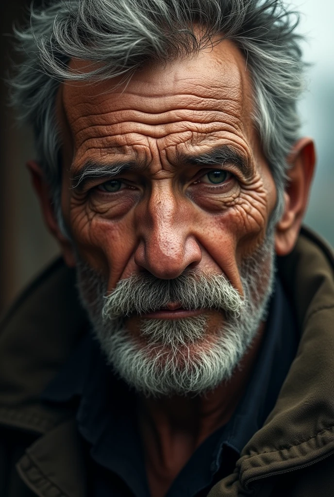 rajoute moi du grain, que le visage soit moins lisse