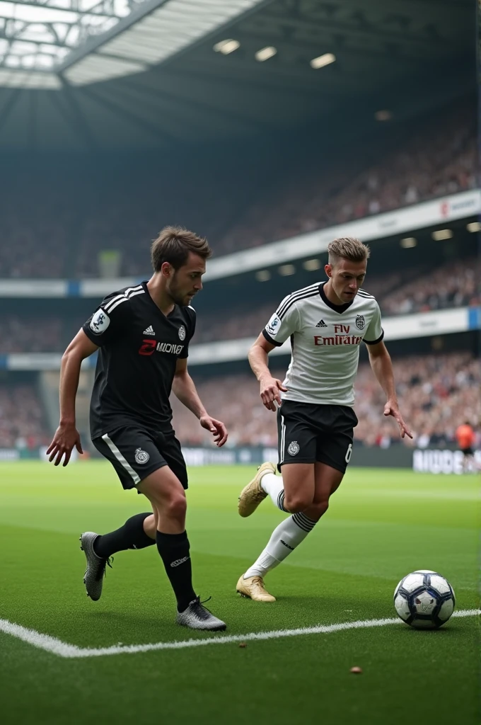 Petit
Club de foot qui joue en noir et blanc