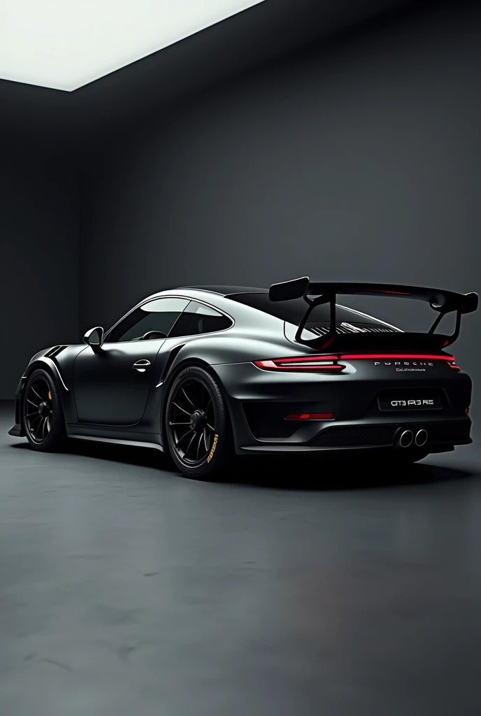 Porsche 911 gt3 rs matte black side face