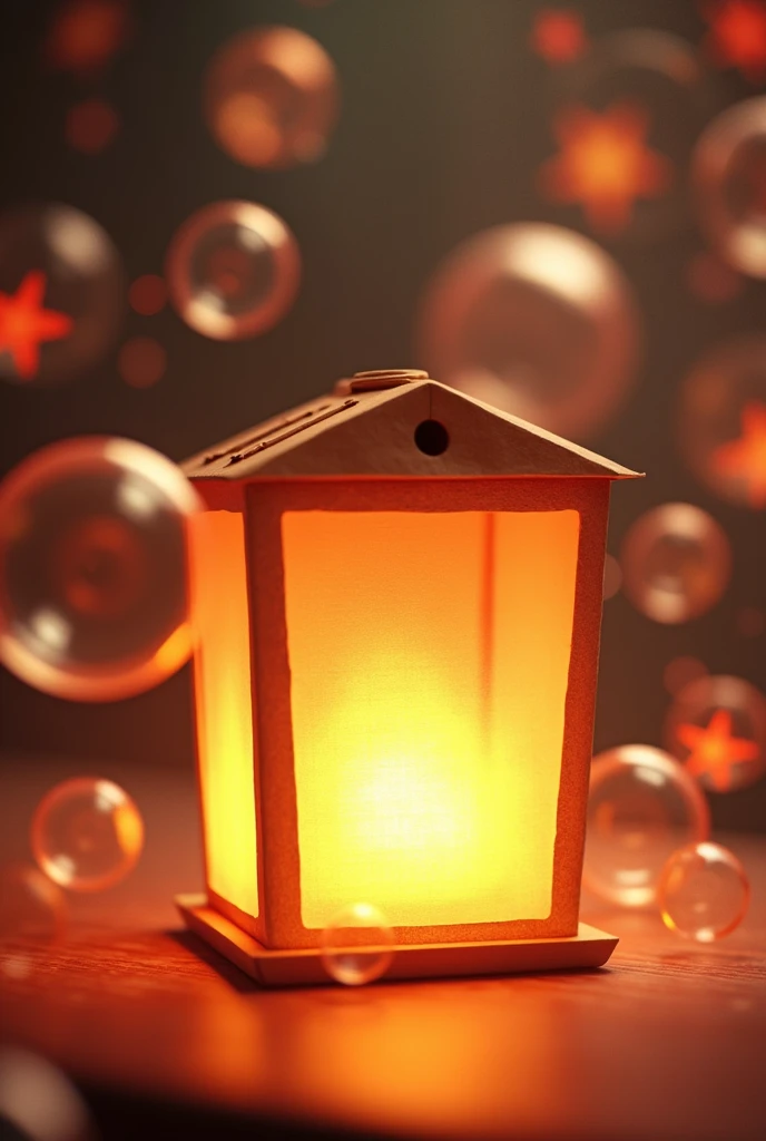 Draw a lantern with bubbles circling around it. Each bubble can be colored with different flag colors.