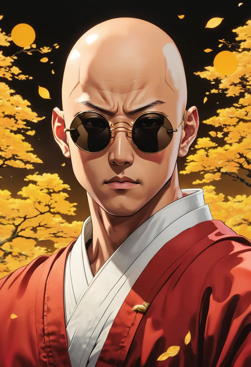グランド・セフト・オート，Japanese monk、Small、Round sunglasses、Equip a ritual item、Hero of Justice、One Punch Man、Japanese Temples、strongest、Exorcise evil spirits、