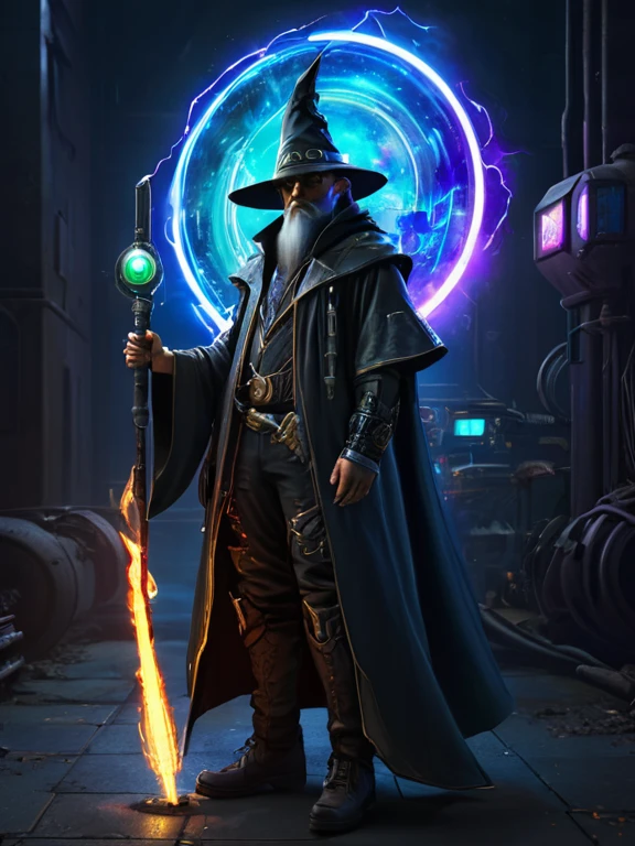 Cyberpunk Wizard in sh4g0d style