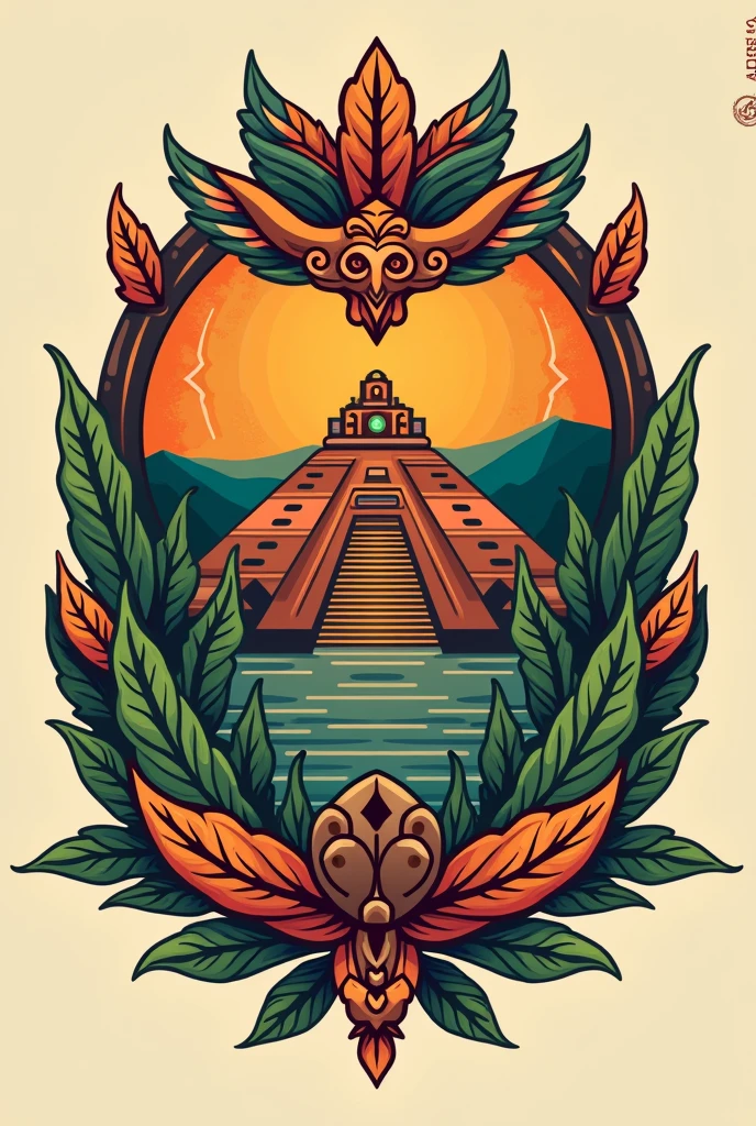 create a logo that says "State Council of Multiethnic Indigenous Peoples of Veracruz", that includes indigenous elements, to the Papantla Flyers, Coffee beans and the Tajin pyramid