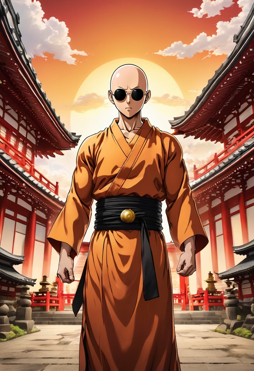 グランド・セフト・オート，Japanese monk、Small、Round sunglasses、Equip a ritual item、Hero of Justice、One Punch Man、Japanese Temples、strongest、Exorcise evil spirits、