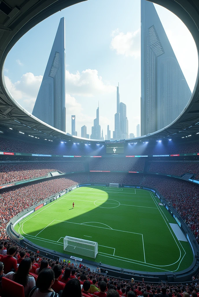 Soccer field/stadium ultra realistic futuristic