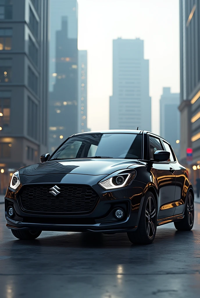 Black Suzuki swift car