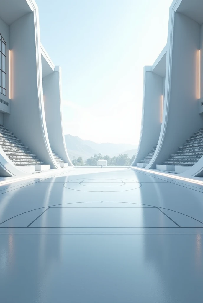Soccer field/stadium ultra realistic futuristic. Minimalistic 