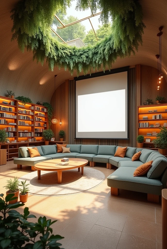 make decoration for library community engagement space. Leave some space for projector.
