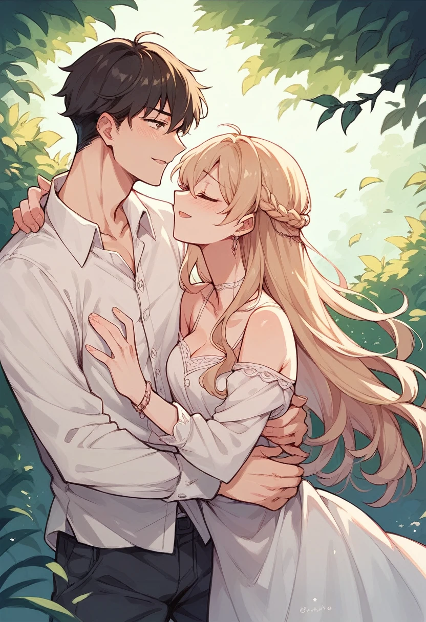 couple anime size gap