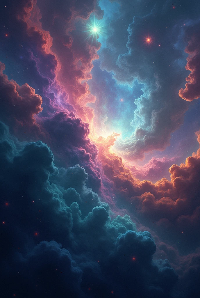 Nebula with soo many different types of beautiful and flashy colours