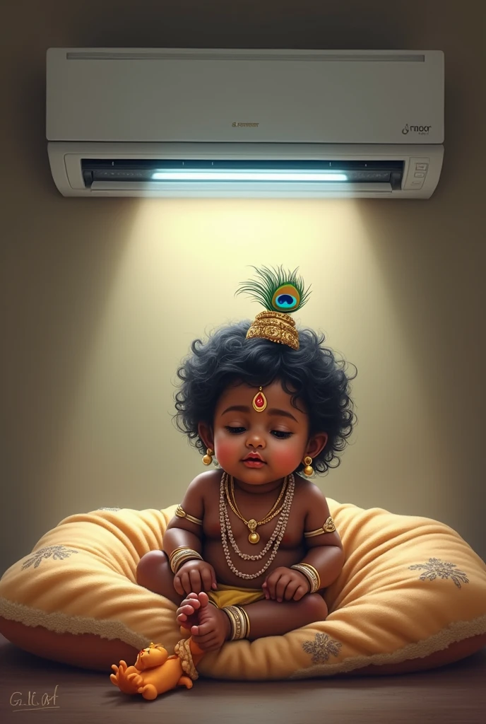 Baby Krishna ji Under of Split AC