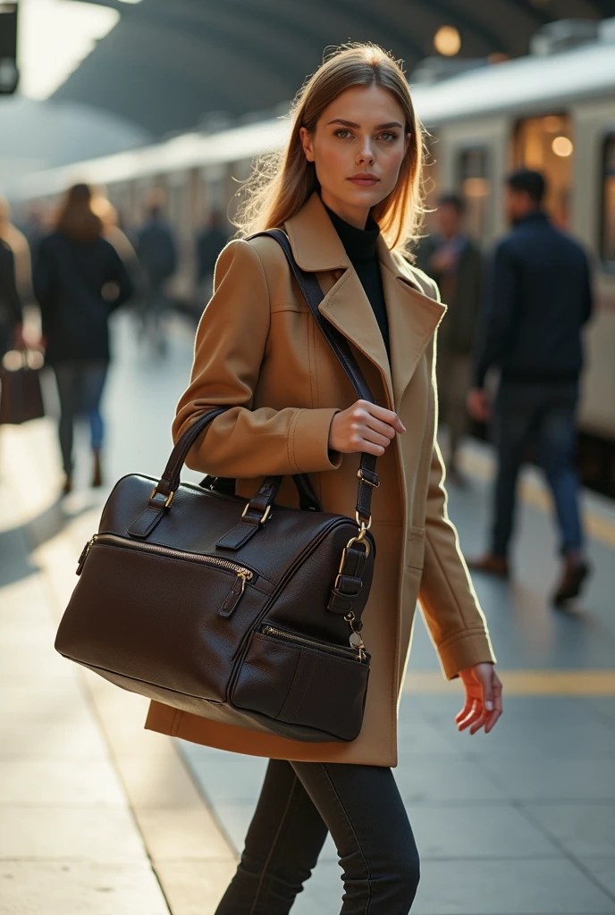 a person carrying the bag with different outfits
