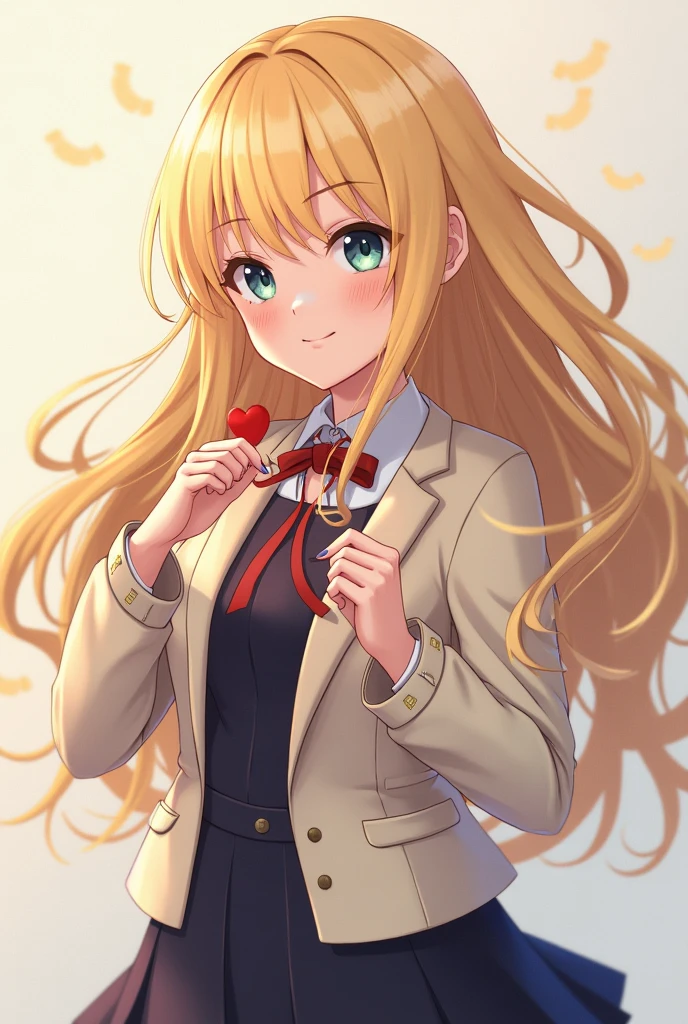 best quality, masterpiece, 1girl, 2020s, simple background, blonde