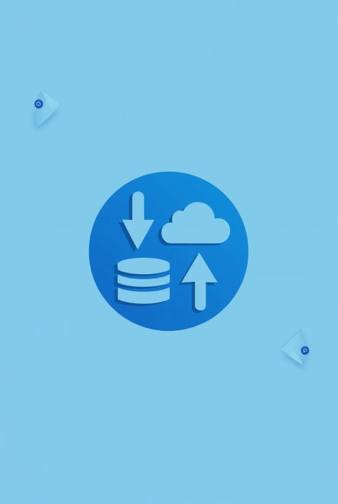 Create a modern, abstract logo representing the Transact-SQL programming language. The design should include visual elements that symbolize databases, as tables or graphs, and use a color palette in blue and gray tones. The logo should be minimalist and professional, Capturing the essence of programming and data management, not including text.