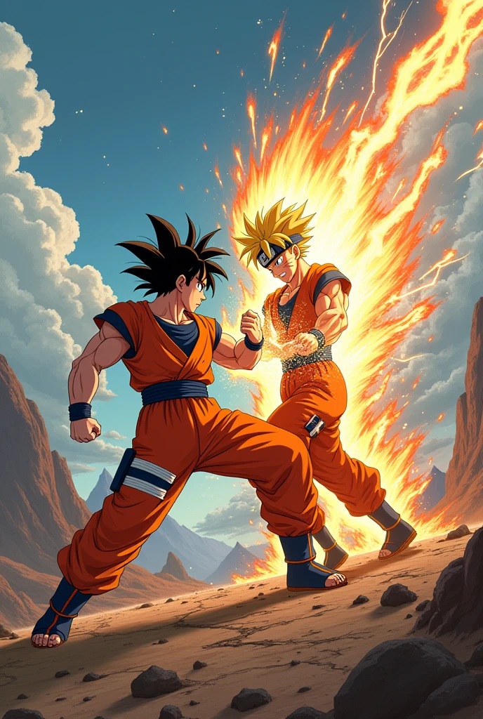 A challenge between Naruto and Goku

