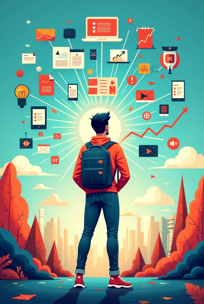 Creative image on entrepreneurship tools and motivational for new entrepreneur