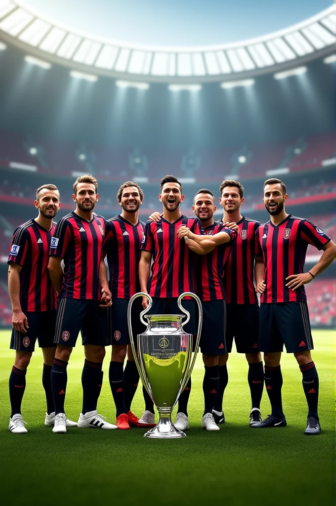 An image of Ac Milan with the players with whom they won their last Champions League