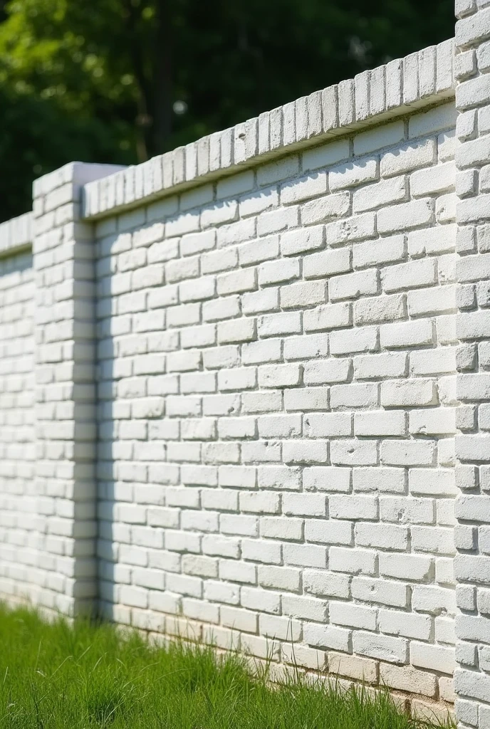 

wall made of 19th century white brick