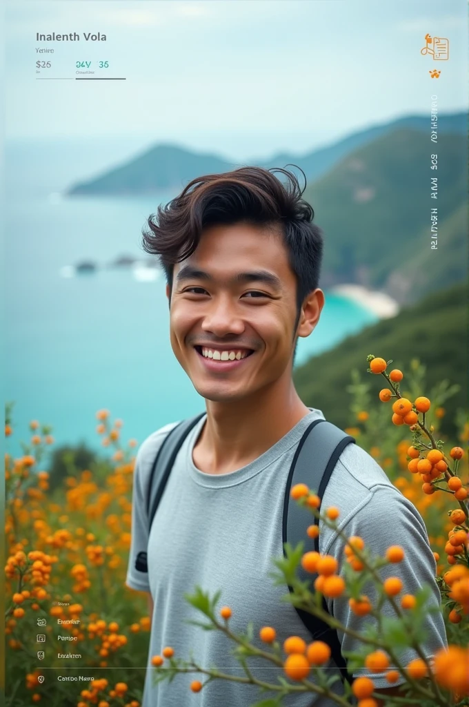 Develop me a background image for my LinkedIn profile. I am a student entrepreneur and developing a health-tech startup focusing on Seabuckthorn. I am also a CSE student in a prestigious college called PICT