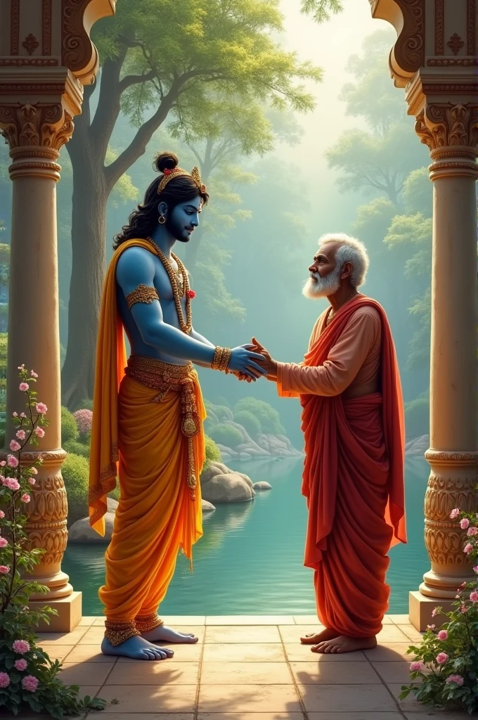 Krishna with sudama