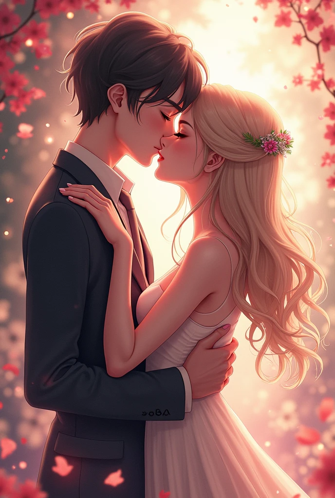 Jiro and shuari kissing