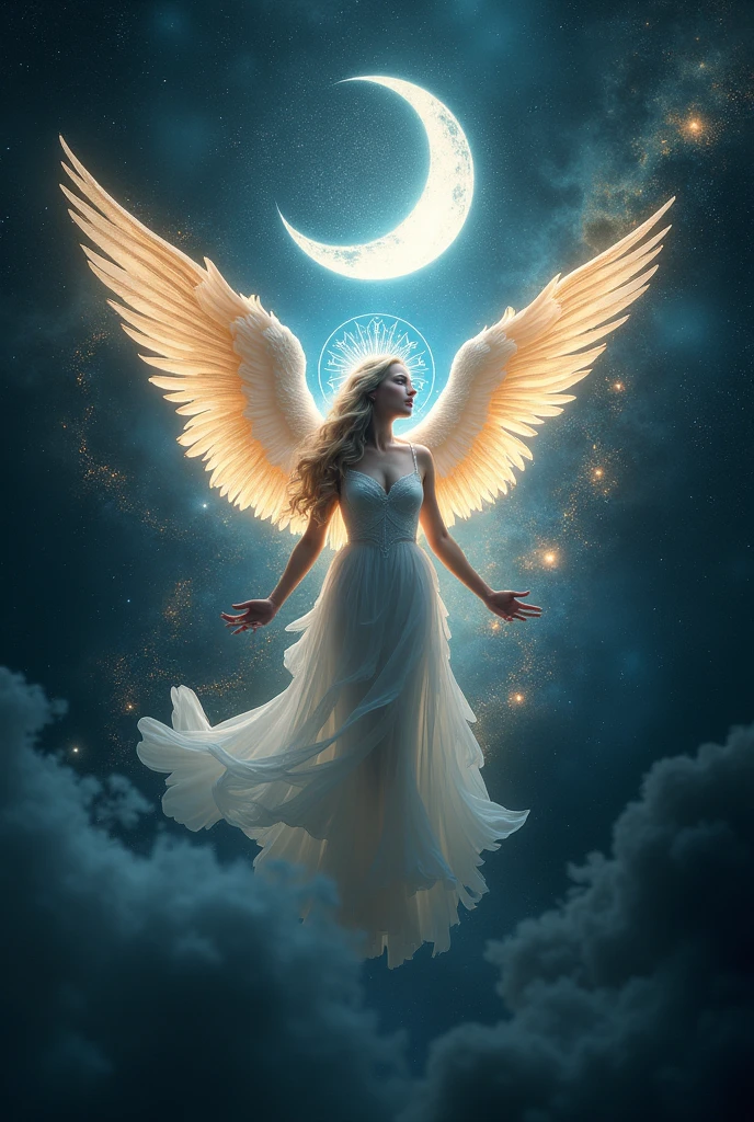 Galaxy moon Angel create the New moon