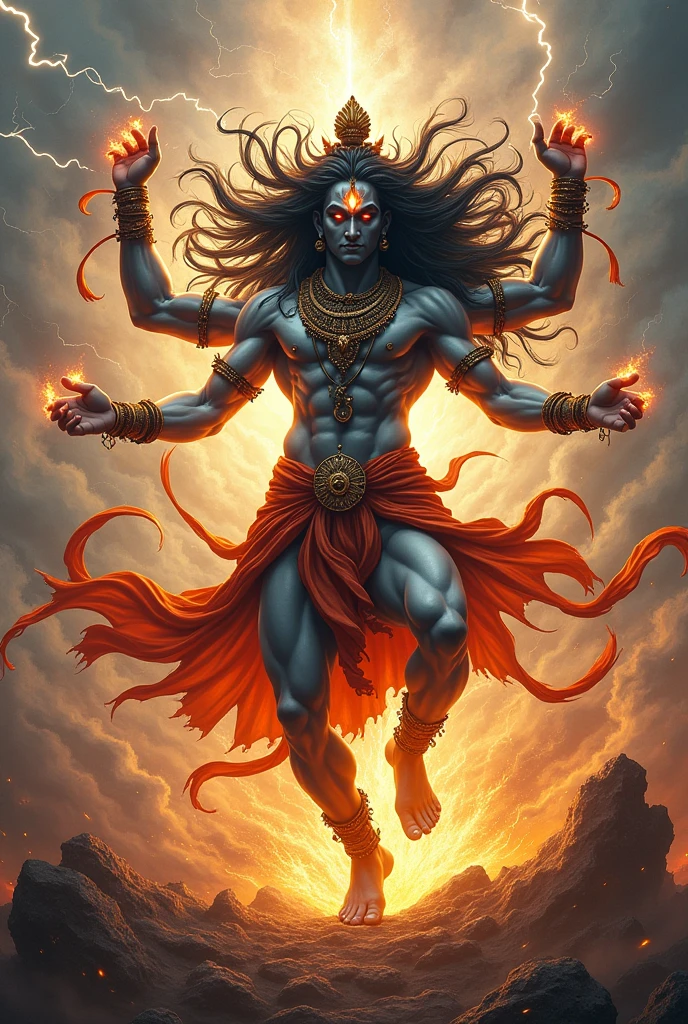 Lord rudra dancing agressively 