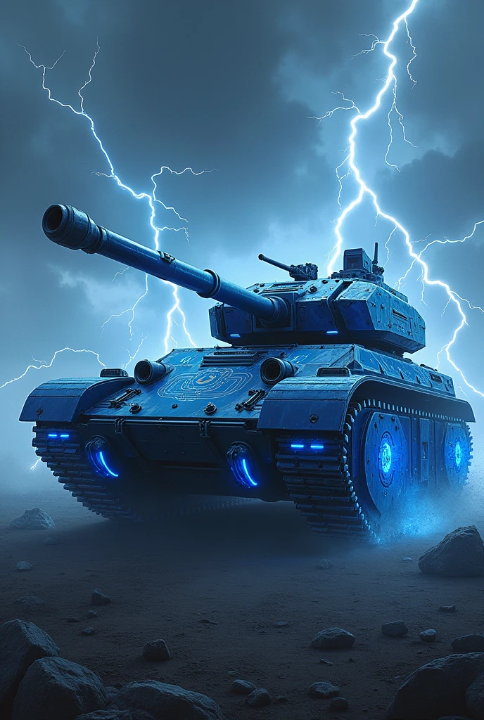 tank with lightning blue lightning