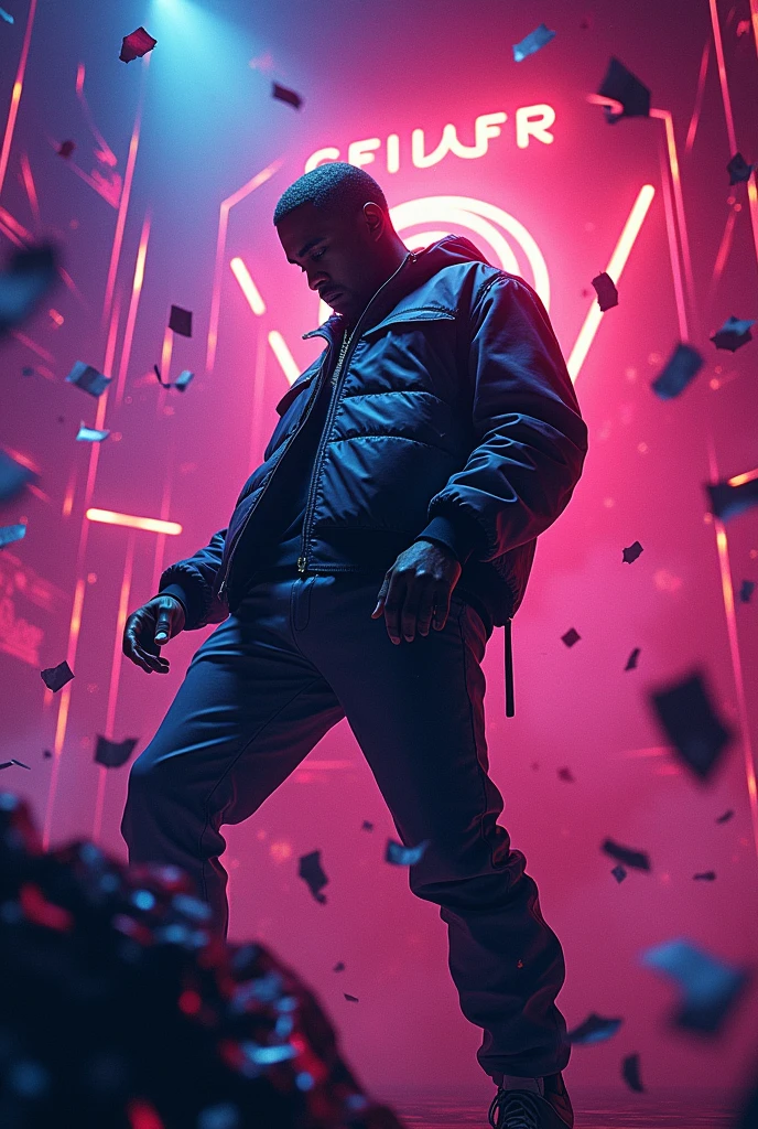 Kanye West Rave Themed Poster