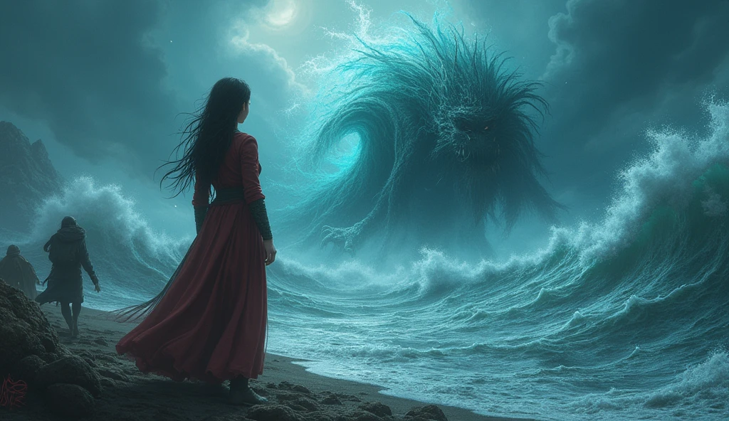 One day, a powerful storm battered the village, causing the ocean to rage with unrelenting force. The villagers fled to higher ground, but Elara, knowing the tales of the Guardian, felt a strange pull towards the sea. She had always been different—fearless, with a deep connection to the water. She believed the Guardian wasn’t a monster but a protector, misunderstood by the fearful villagers.